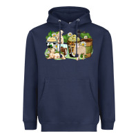 Navy sheep coffee cups Heavyweight Hoodie - Zillion Design Studio