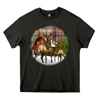 Asphalt elk buck deer christmas Heavy Core Tee - LillyAllenDesigns