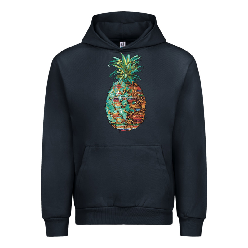 Pineapple Leopar Turquoise Serape Summer Urban Hoodie by Artiststas | Teevron