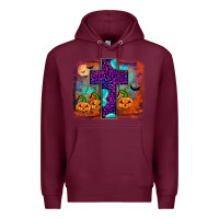 Burgundy halloween cross Premium Hoodie - JahusDesignShop