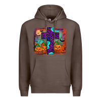 Coffee halloween cross Premium Hoodie - JahusDesignShop