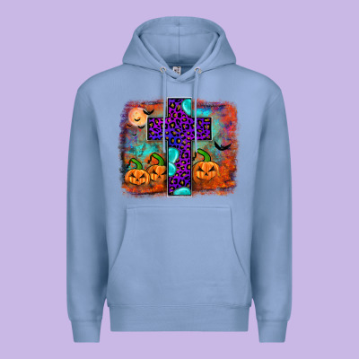 Halloween Cross Premium Hoodie Designed By Jahusdesignshop