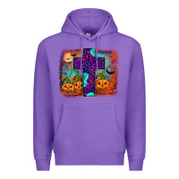 Purple halloween cross Premium Hoodie - JahusDesignShop