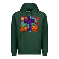 Sports Green halloween cross Premium Hoodie - JahusDesignShop