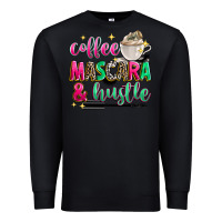 Black coffee mascara and hustle Premium Sweatshirt - Zillion Design Studio