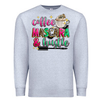 Heather Grey coffee mascara and hustle Premium Sweatshirt - Zillion Design Studio