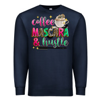 Navy coffee mascara and hustle Premium Sweatshirt - Zillion Design Studio