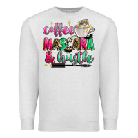 Oatmeal Heather coffee mascara and hustle Premium Sweatshirt - Zillion Design Studio