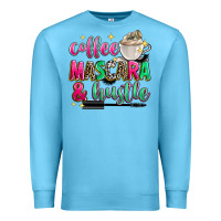 Ocean Blue coffee mascara and hustle Premium Sweatshirt - Zillion Design Studio