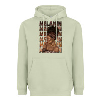 Matcha melanin melanin melanin with afro girl Heavyweight Hoodie - texasbilliewilder