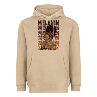 Melanin Melanin Melanin With Afro Girl Heavyweight Hoodie | Teevron