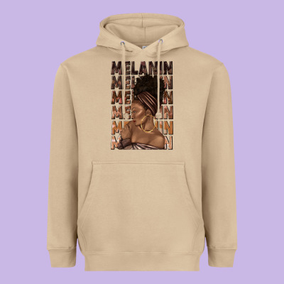 Heavyweight Hoodie melanin melanin melanin with afro girl