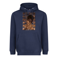 Navy melanin melanin melanin with afro girl Heavyweight Hoodie - texasbilliewilder