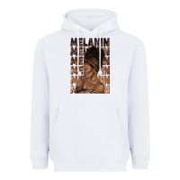 White melanin melanin melanin with afro girl Heavyweight Hoodie - texasbilliewilder