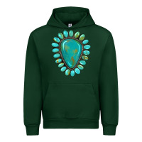 Forest Green western gemstone turquoise Urban Hoodie - Artiststas