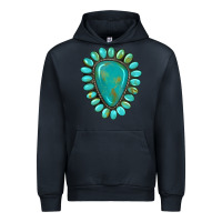 Navy western gemstone turquoise Urban Hoodie - Artiststas