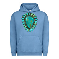 Pigment Pebble Blue western gemstone turquoise Urban Hoodie - Artiststas