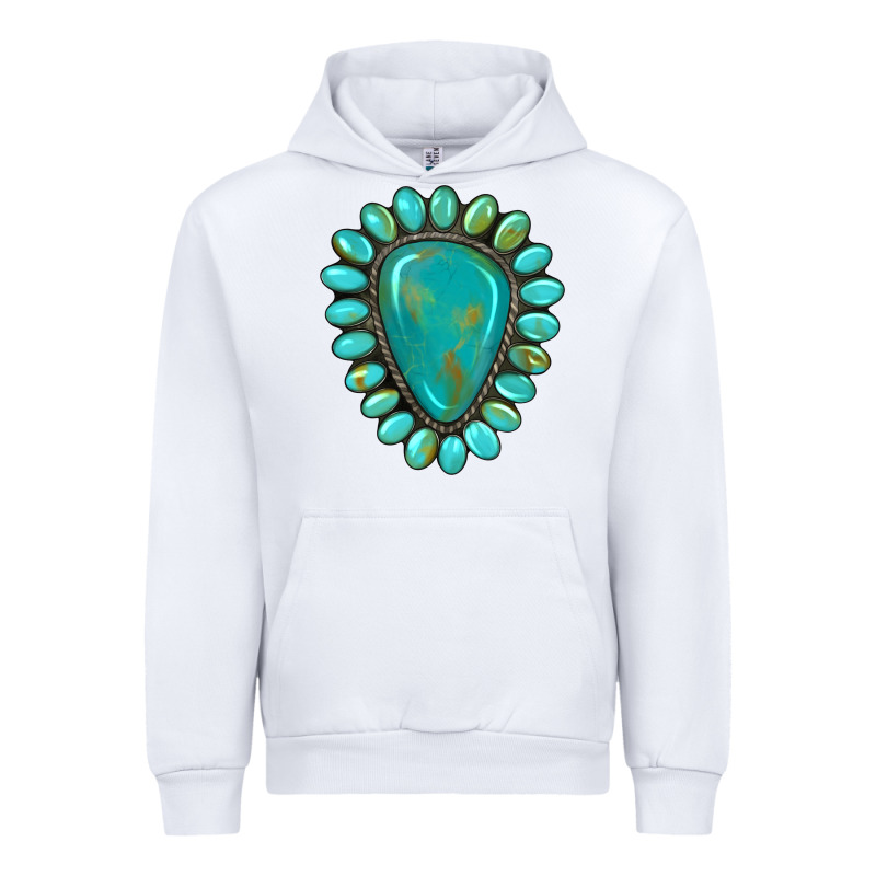 Western Gemstone Turquoise Urban Hoodie by Artiststas | Teevron