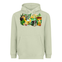 Matcha monkey coffee cups Heavyweight Hoodie - Zillion Design Studio