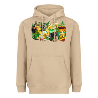 Mushroom monkey coffee cups Heavyweight Hoodie - Zillion Design Studio