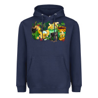 Navy monkey coffee cups Heavyweight Hoodie - Zillion Design Studio