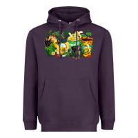 Plum monkey coffee cups Heavyweight Hoodie - Zillion Design Studio