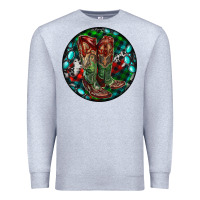 Heather Grey Christmas Cowboy Boots Premium Sweatshirt - RanaPortraitStore