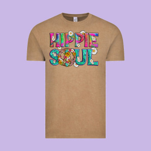 Hippie Soul With Tie Dye And Flowers Vintage Tee Designed By Artiststas
