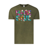 Vintage Olive hippie soul with tie dye and flowers Vintage Tee - Artiststas