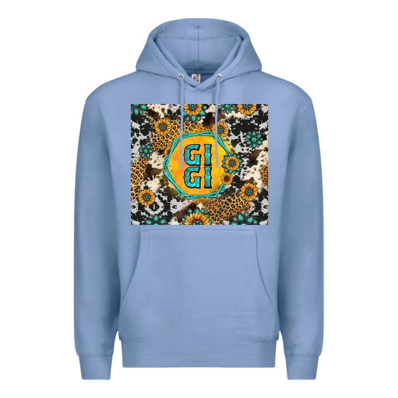 Gigi Sunflower Turquoise Premium Hoodie by Jasminsmagicworld | Teevron