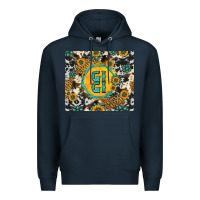 Navy gigi sunflower turquoise Premium Hoodie - Jasminsmagicworld