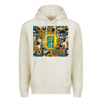 Oatmeal Heather gigi sunflower turquoise Premium Hoodie - Jasminsmagicworld