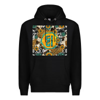 Black gigi sunflower turquoise Premium Hoodie - Jasminsmagicworld