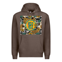 Coffee gigi sunflower turquoise Premium Hoodie - Jasminsmagicworld