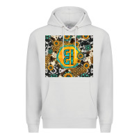 Dove Grey gigi sunflower turquoise Premium Hoodie - Jasminsmagicworld