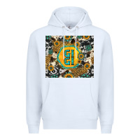 White gigi sunflower turquoise Premium Hoodie - Jasminsmagicworld