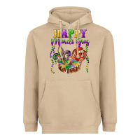 Mushroom Happy Mardi Gras Fleur De Lis King Cake Crawfish Heavyweight Hoodie - RanaPortraitStore
