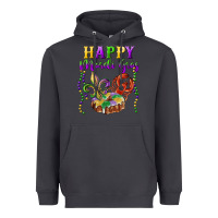 Smoke Happy Mardi Gras Fleur De Lis King Cake Crawfish Heavyweight Hoodie - RanaPortraitStore