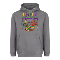 Storm Happy Mardi Gras Fleur De Lis King Cake Crawfish Heavyweight Hoodie - RanaPortraitStore