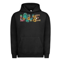 Pigment Black western gemstone sunflowers serape leopard turquoise love Urban Hoodie - Artiststas