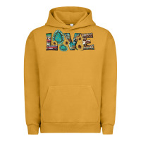 Pigment Peanut Butter western gemstone sunflowers serape leopard turquoise love Urban Hoodie - Artiststas