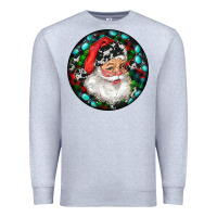 Heather Grey Christmas Santa Claus Premium Sweatshirt - RanaPortraitStore