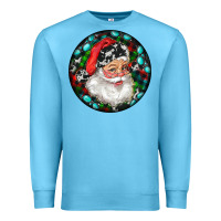 Ocean Blue Christmas Santa Claus Premium Sweatshirt - RanaPortraitStore