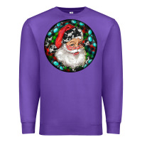 Purple Christmas Santa Claus Premium Sweatshirt - RanaPortraitStore