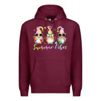 Burgundy summer vibes gnomes Premium Hoodie - Artiststas