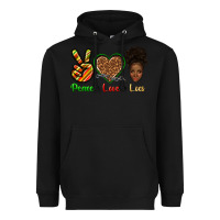 Black peace love locs Heavyweight Hoodie - texasbilliewilder