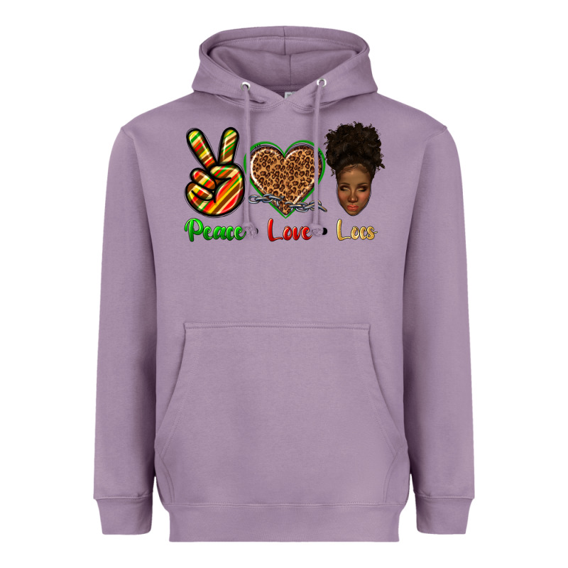 Peace Love Locs Heavyweight Hoodie by texasbilliewilder | Teevron