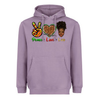 Lavender peace love locs Heavyweight Hoodie - texasbilliewilder