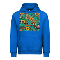 Cobalt western gemstone sunflowers serape cowhide glitter wooden Urban Hoodie - Artiststas