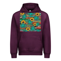 Mauve Wine western gemstone sunflowers serape cowhide glitter wooden Urban Hoodie - Artiststas